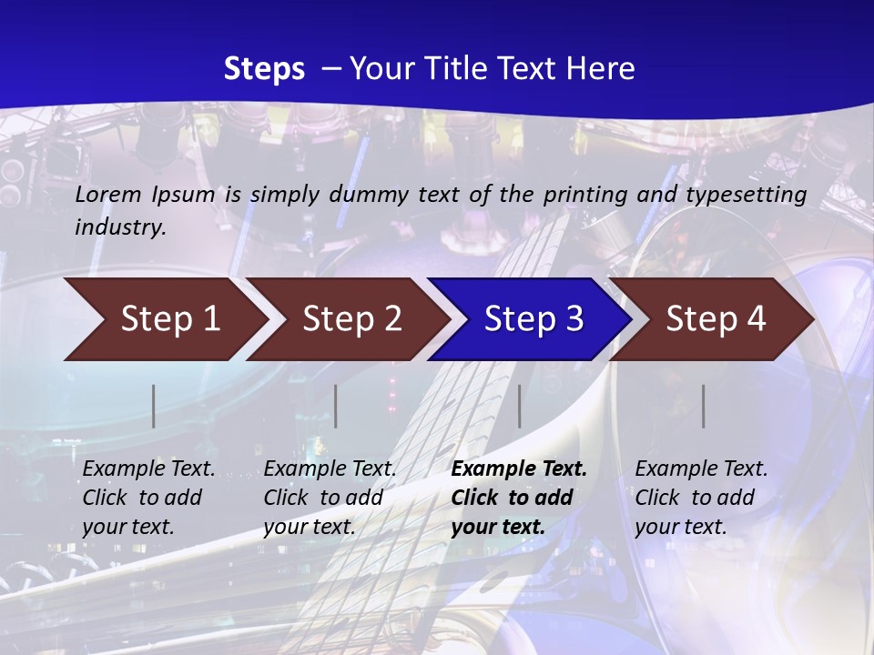 Messy Trumpet Rock PowerPoint Template