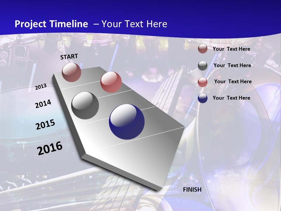 Messy Trumpet Rock PowerPoint Template