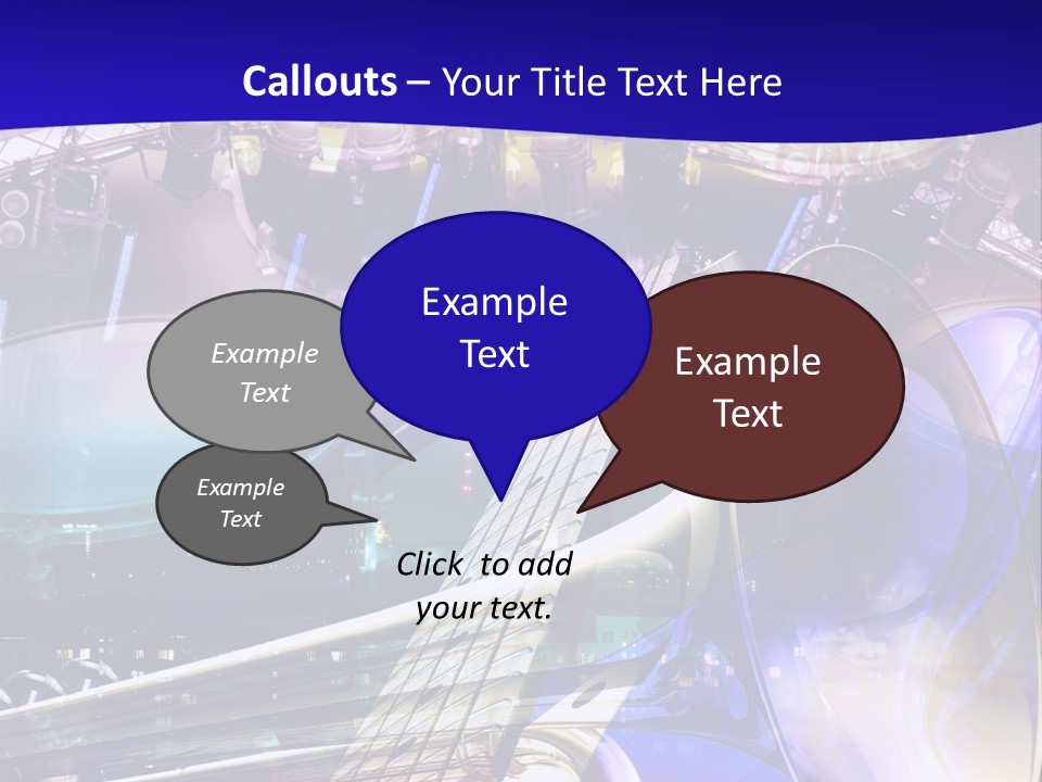 Messy Trumpet Rock PowerPoint Template