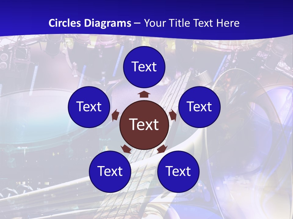 Messy Trumpet Rock PowerPoint Template