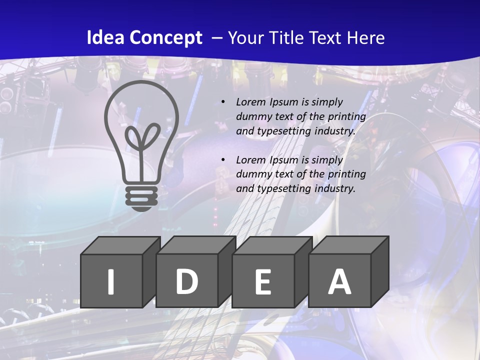 Messy Trumpet Rock PowerPoint Template