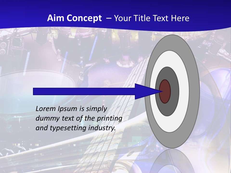 Messy Trumpet Rock PowerPoint Template