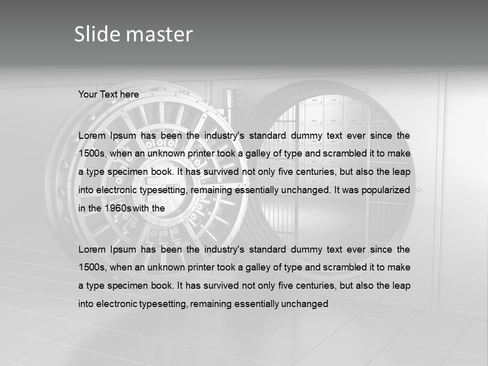 Finance Metallic Render PowerPoint Template