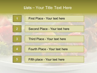 Grilled Fastfood Dinner PowerPoint Template