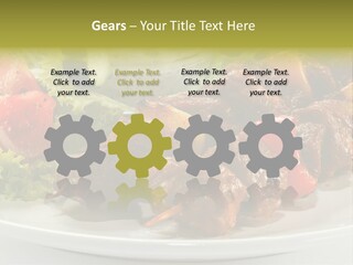 Grilled Fastfood Dinner PowerPoint Template