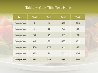 Grilled Fastfood Dinner PowerPoint Template