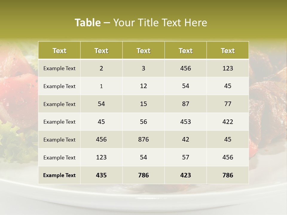 Grilled Fastfood Dinner PowerPoint Template