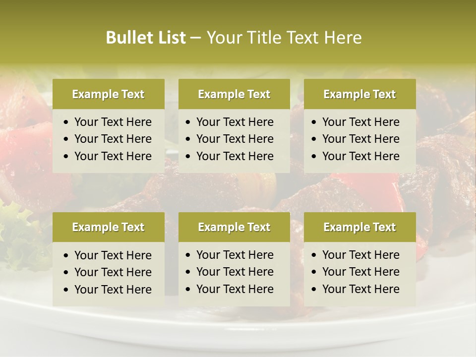 Grilled Fastfood Dinner PowerPoint Template