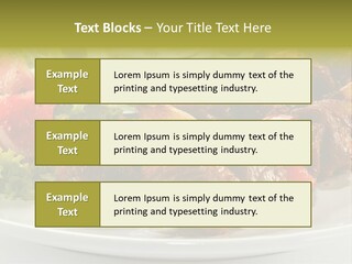 Grilled Fastfood Dinner PowerPoint Template