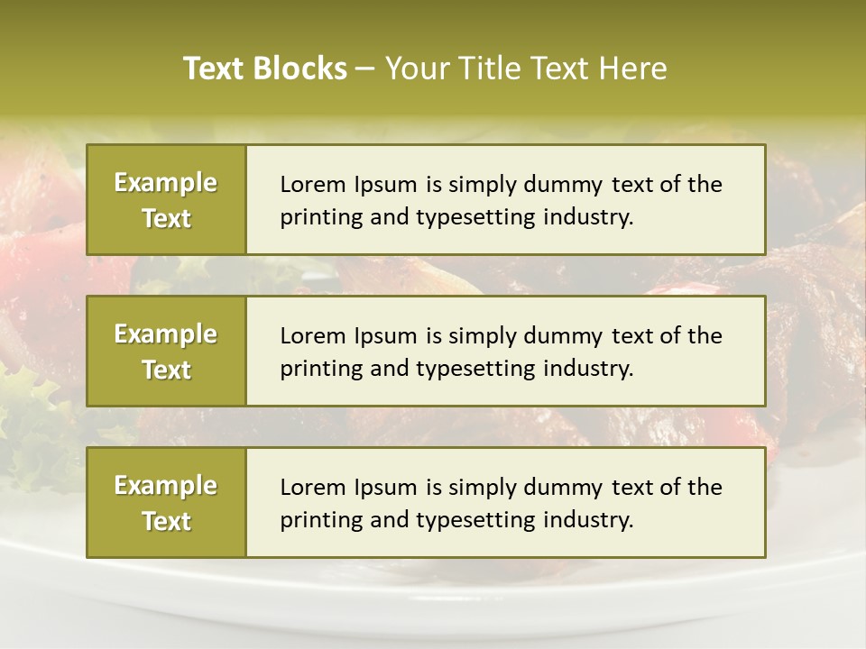Grilled Fastfood Dinner PowerPoint Template
