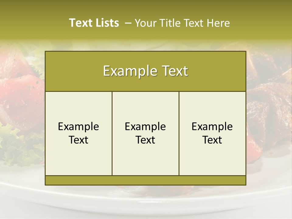 Grilled Fastfood Dinner PowerPoint Template
