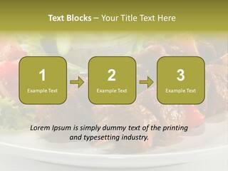 Grilled Fastfood Dinner PowerPoint Template