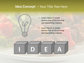 Grilled Fastfood Dinner PowerPoint Template