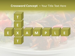 Grilled Fastfood Dinner PowerPoint Template