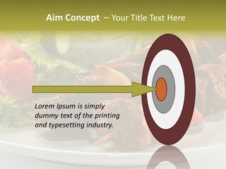 Grilled Fastfood Dinner PowerPoint Template