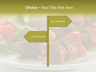 Grilled Fastfood Dinner PowerPoint Template