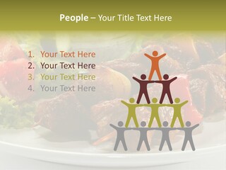 Grilled Fastfood Dinner PowerPoint Template