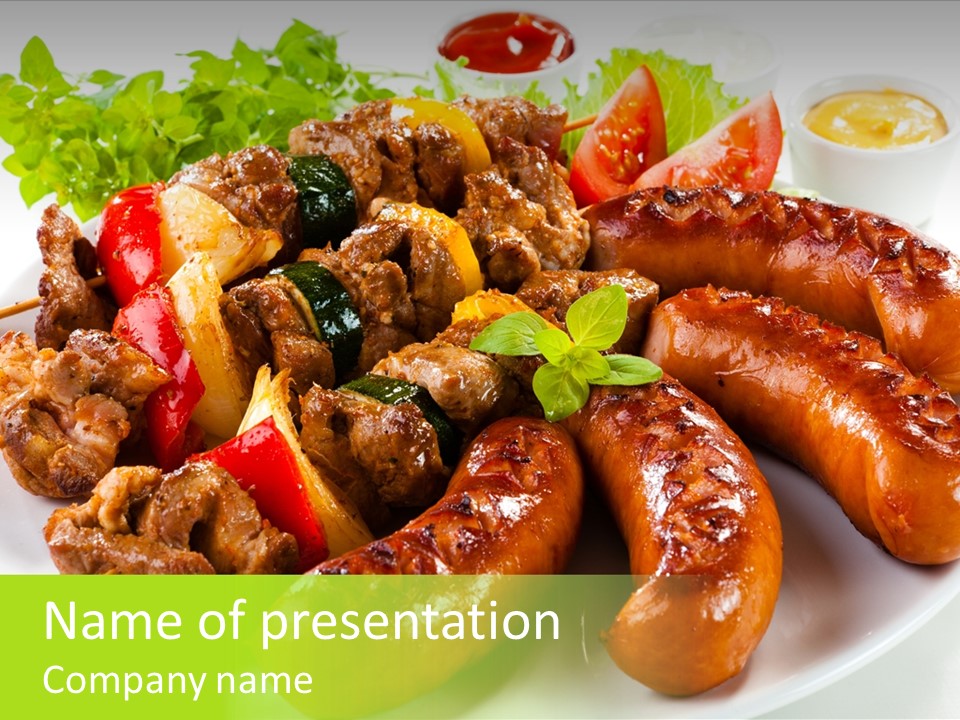 Bbq Fast Cucumber PowerPoint Template