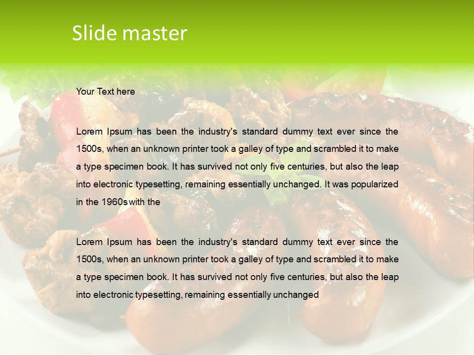 Bbq Fast Cucumber PowerPoint Template