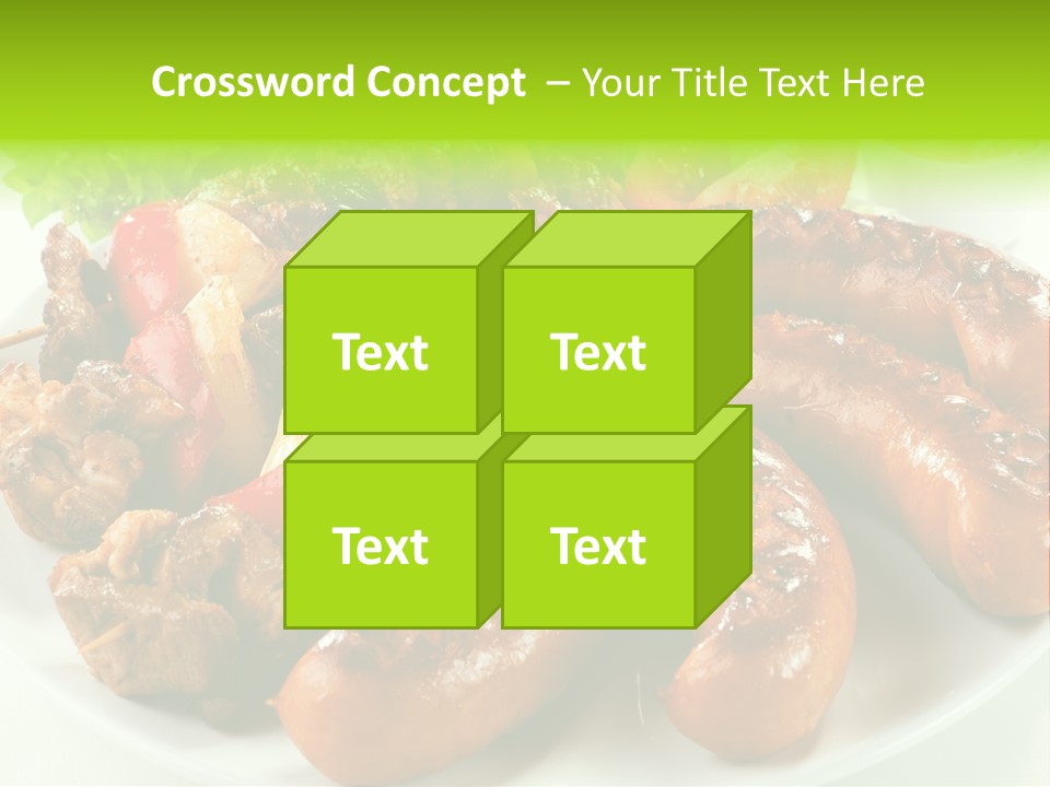 Bbq Fast Cucumber PowerPoint Template