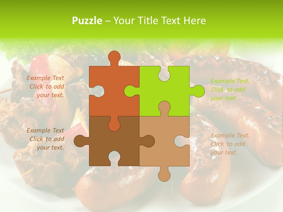 Bbq Fast Cucumber PowerPoint Template