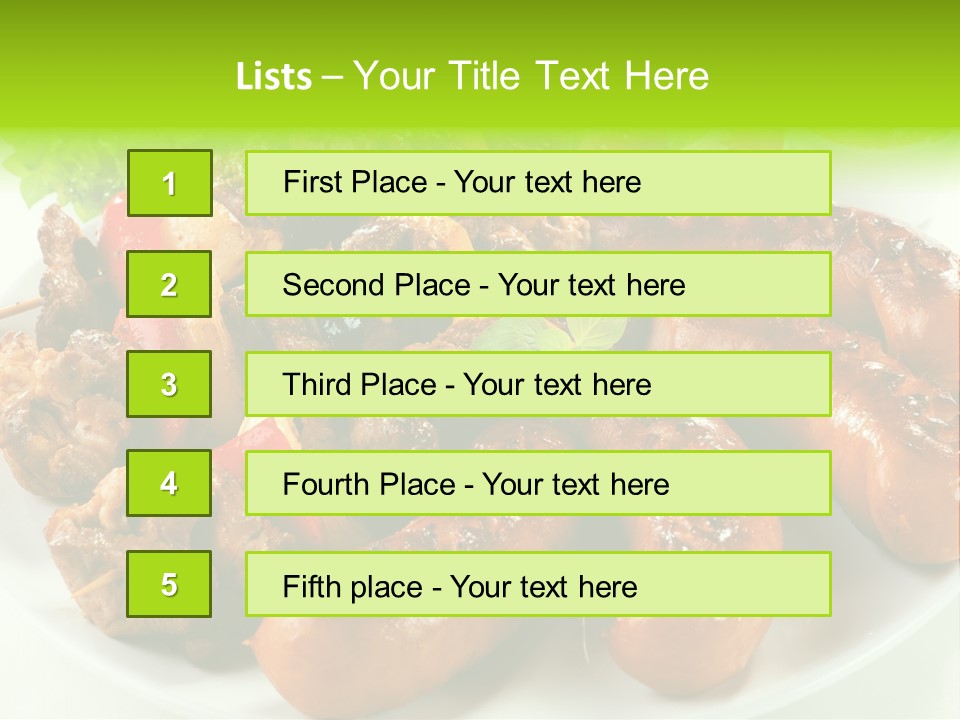 Bbq Fast Cucumber PowerPoint Template