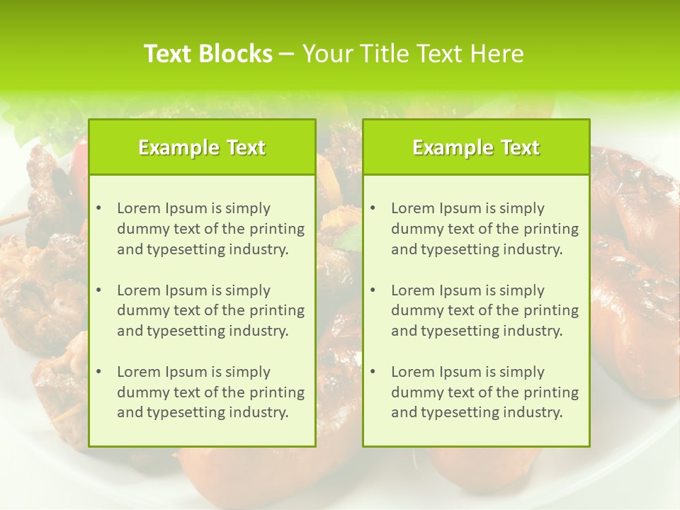 Bbq Fast Cucumber PowerPoint Template