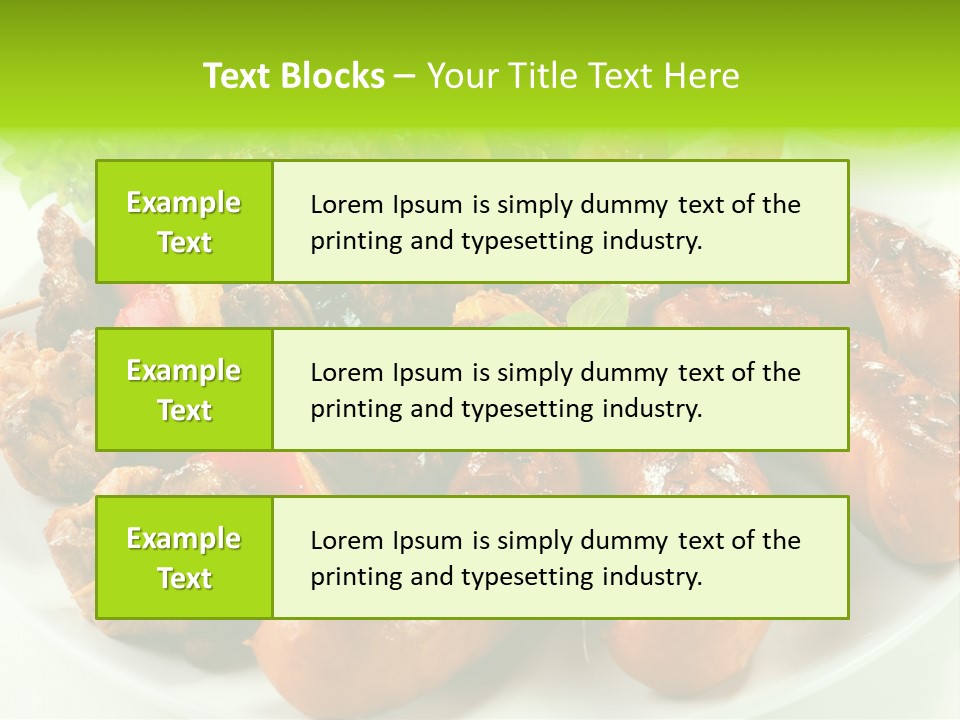 Bbq Fast Cucumber PowerPoint Template