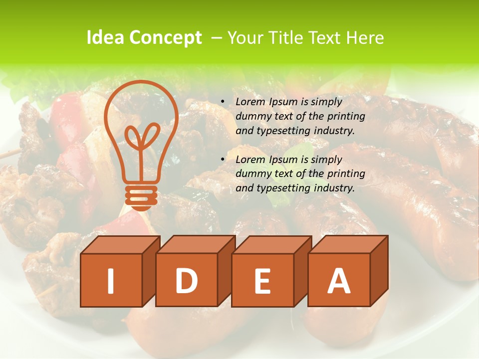 Bbq Fast Cucumber PowerPoint Template
