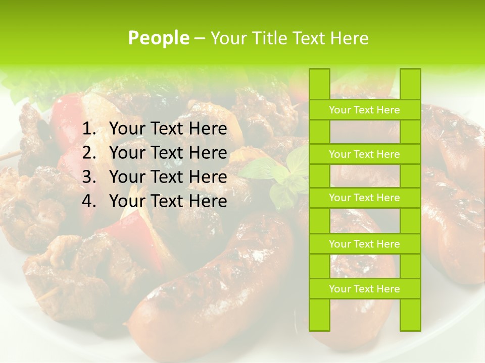 Bbq Fast Cucumber PowerPoint Template