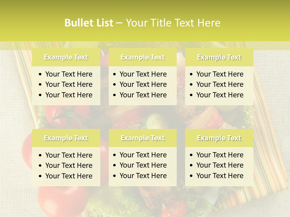 Cucumbers Shish Napkin PowerPoint Template