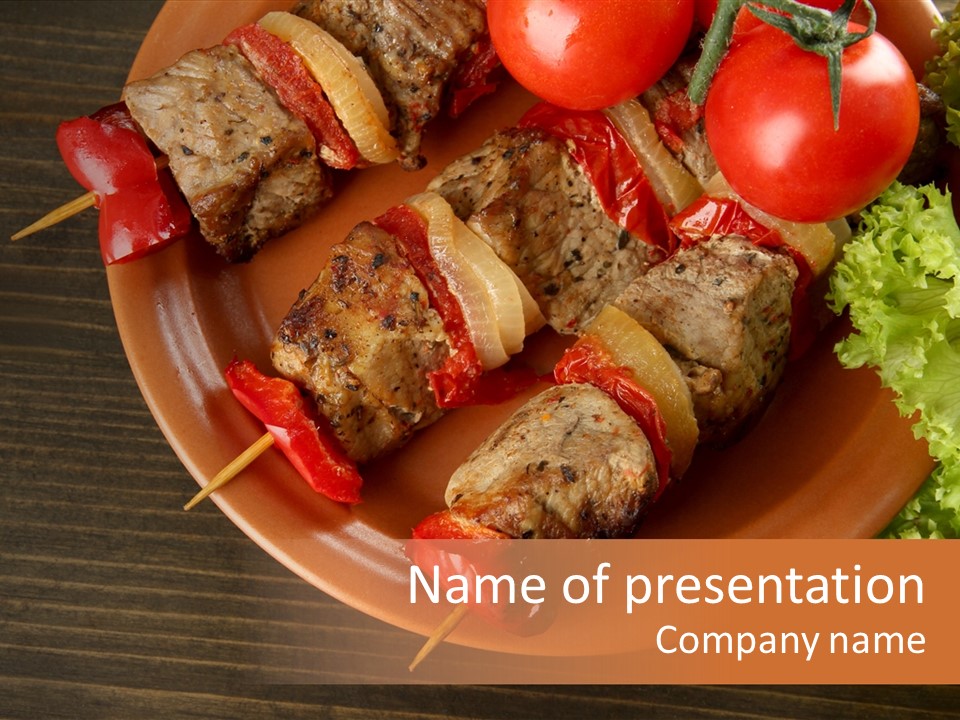 Tasty Skewers Pepper PowerPoint Template