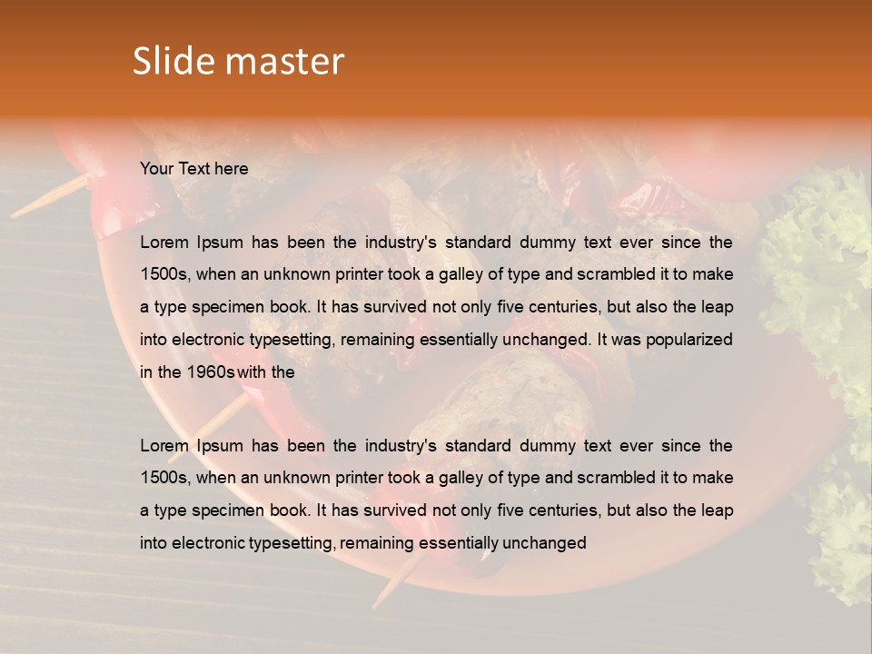 Tasty Skewers Pepper PowerPoint Template