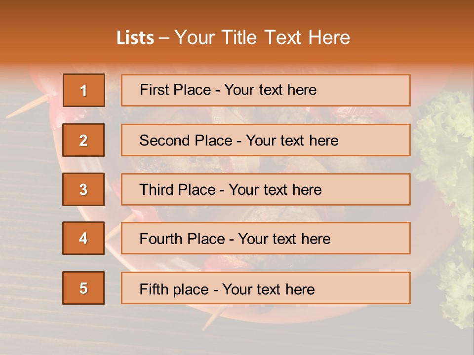 Tasty Skewers Pepper PowerPoint Template