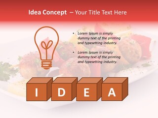 Shashlik Gyros Meatball PowerPoint Template