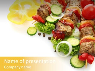 Vegetables Food Marinated PowerPoint Template