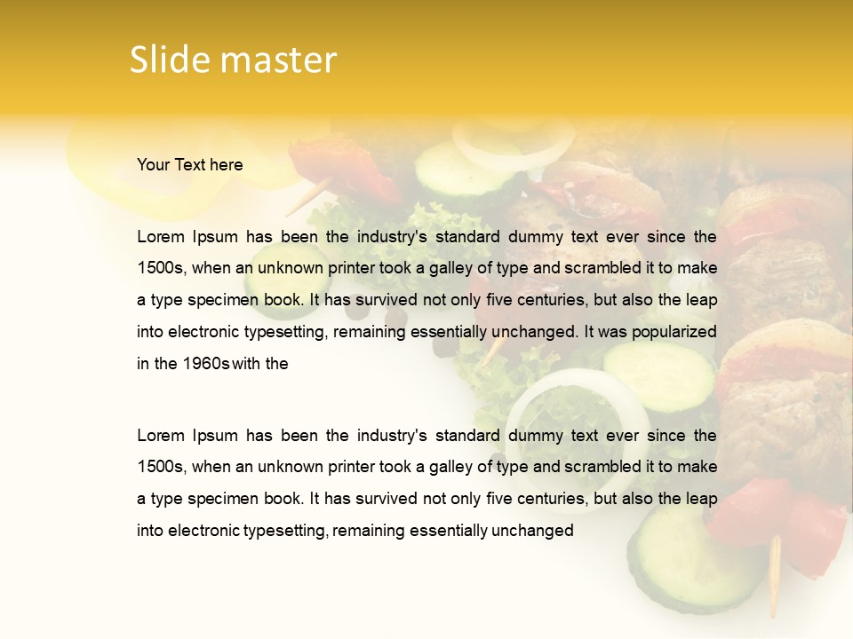 Vegetables Food Marinated PowerPoint Template