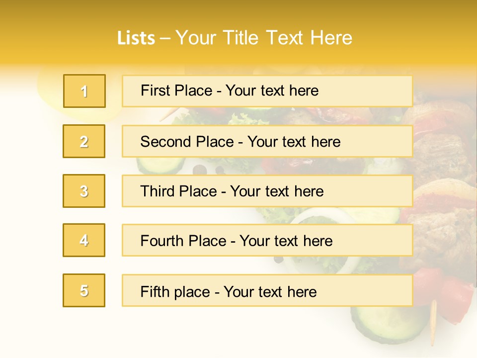 Vegetables Food Marinated PowerPoint Template