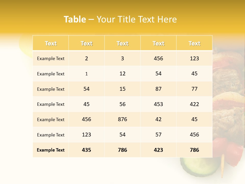 Vegetables Food Marinated PowerPoint Template