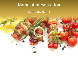 Meat Green Lunch PowerPoint Template