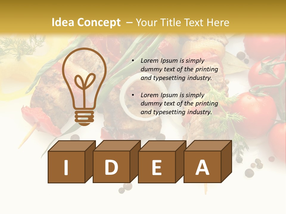 Meat Green Lunch PowerPoint Template