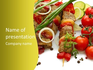 Dill Vegetables Dinner PowerPoint Template