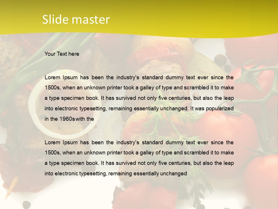 Dill Vegetables Dinner PowerPoint Template