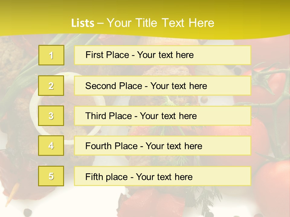 Dill Vegetables Dinner PowerPoint Template
