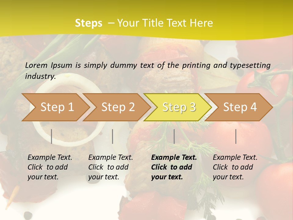 Dill Vegetables Dinner PowerPoint Template