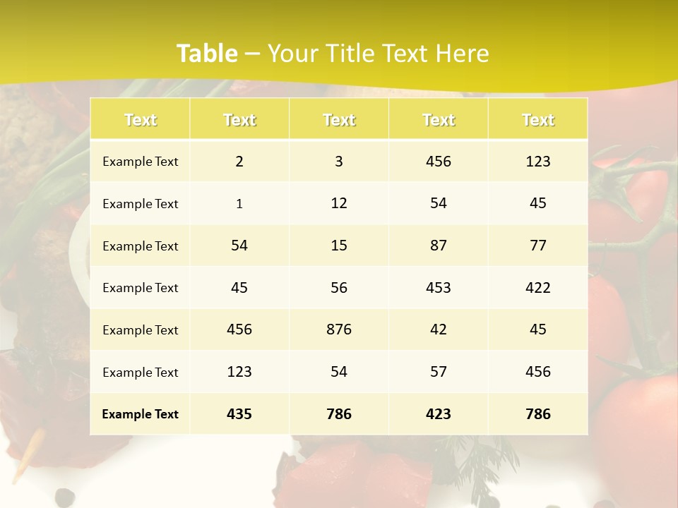 Dill Vegetables Dinner PowerPoint Template