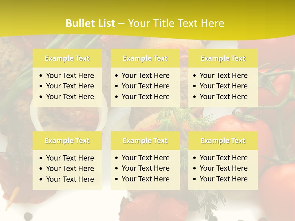 Dill Vegetables Dinner PowerPoint Template