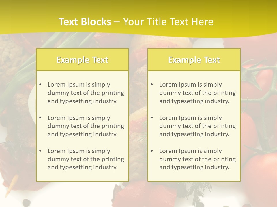 Dill Vegetables Dinner PowerPoint Template