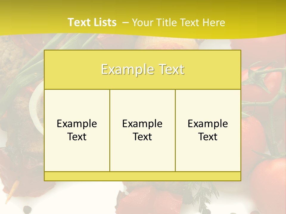 Dill Vegetables Dinner PowerPoint Template