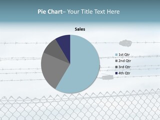 Clouds Barbed Wire Fence PowerPoint Template